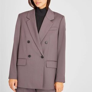 Club Monaco Mauve Double-Breasted Blazer